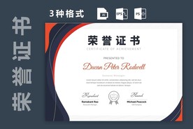 创意证书横版奖状