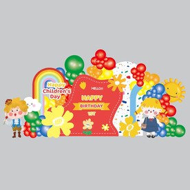 宝宝生日宴百天宴派对舞台背景