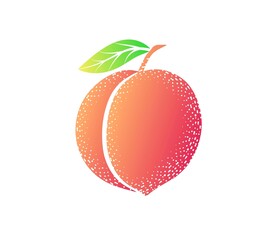 蟠桃插画矢量