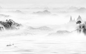 高档 山水灰色新画 TIF分层