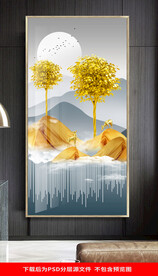 山水玄关晶瓷画