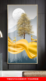 山水玄关晶瓷画