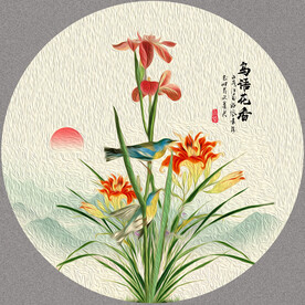 国画兰花