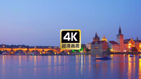 短视频素材夜晚海滨码头游轮