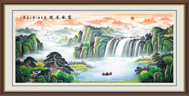 旭日东升风水画