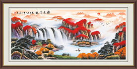 旭日东升 山水画