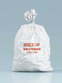 原创3D封口白色塑料袋样机