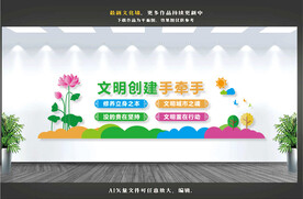 文明创建文化墙