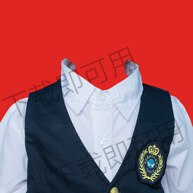 小孩证件照衣服模板