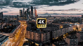 短视频素材航拍城市街道建筑群