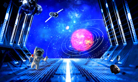 3d宇宙星空墙绘
