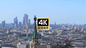 航拍现代化都市生活建筑群