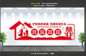 反对邪教文化墙