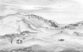 最新鱼肚白背景墙 TIF分层