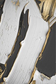 北欧浮雕抽象金色油漆玄关装饰画