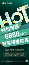 购房钜惠特价房产海报