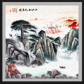 油画山水