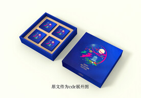 月饼包装 兔子月亮灯笼阁楼