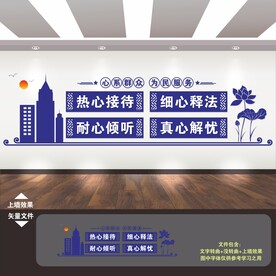 服务中心大厅文化墙