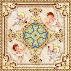 欧式古典花纹天顶壁画