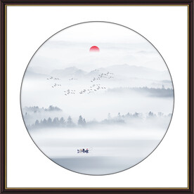 水墨山