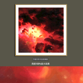 轻奢手绘抽象油画装饰画