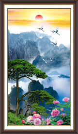 竖幅山水画