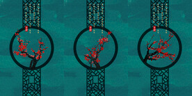 晶瓷画 抽象画 梅花