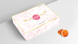 粉色大理石纹中秋月饼盒