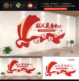 以人民为中心党建标语文化墙