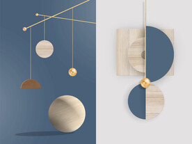 晶瓷画 抽象画 几何图形