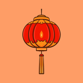 灯笼插画素材