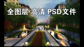 小区夜景