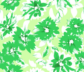 手绘花卉印花图案