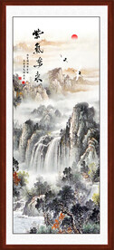竖式山水画