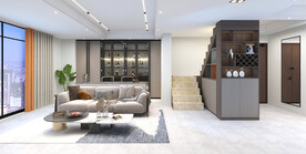 餐厅酒柜楼梯柜