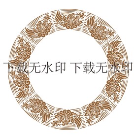 边框凤凰圆