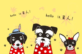 手绘狗狗壁画