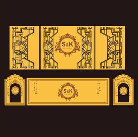 欧式婚礼背景   拱门 