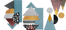 装饰画 晶瓷画 几何图形