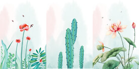 装饰画 晶瓷画 花 仙人掌