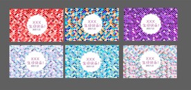 彩色鱼鳞 美人鱼背景