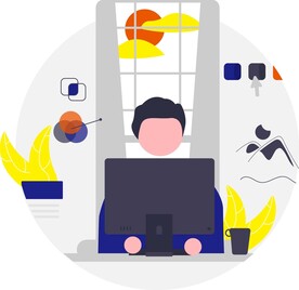 扁平化矢量人物插画