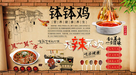 钵钵鸡背景墙