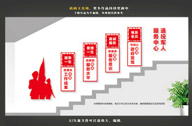 楼道退役军人文化墙