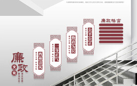 楼道廉政文化墙