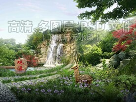 山上瀑布