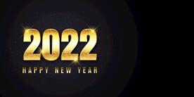 金粉数字新年海报