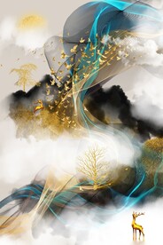 抽象意境山水