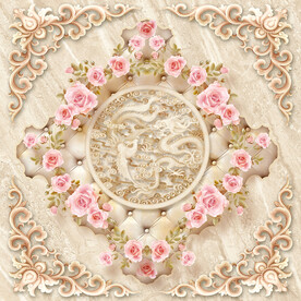 奢华宫廷花纹大理石天顶